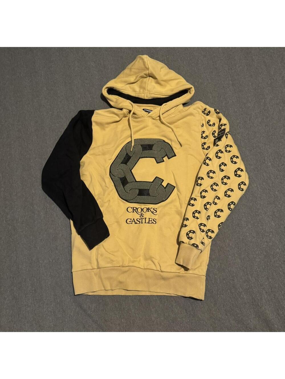 Crooks & Castles Men's Yellow and Multi Hoody